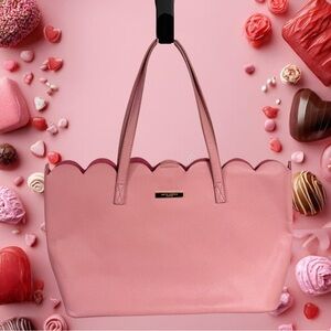 Katie Loxton London pink sweetheart scallop pink tote